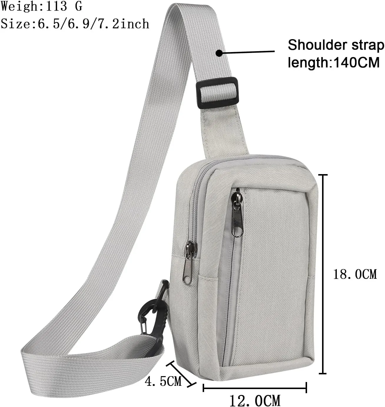 Sling Bag Crossbody, Waterproof Chest Bag for Men and Women, Crossbody Wallet Shoulder Bag for Outdoor