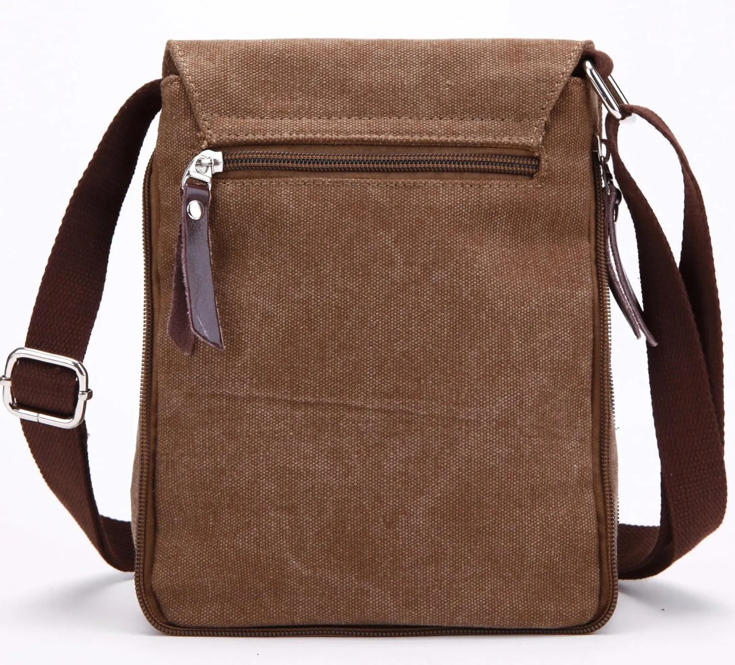 Small Vintage Canvas Leather Messenger Crossbody Bag Pack Organizer