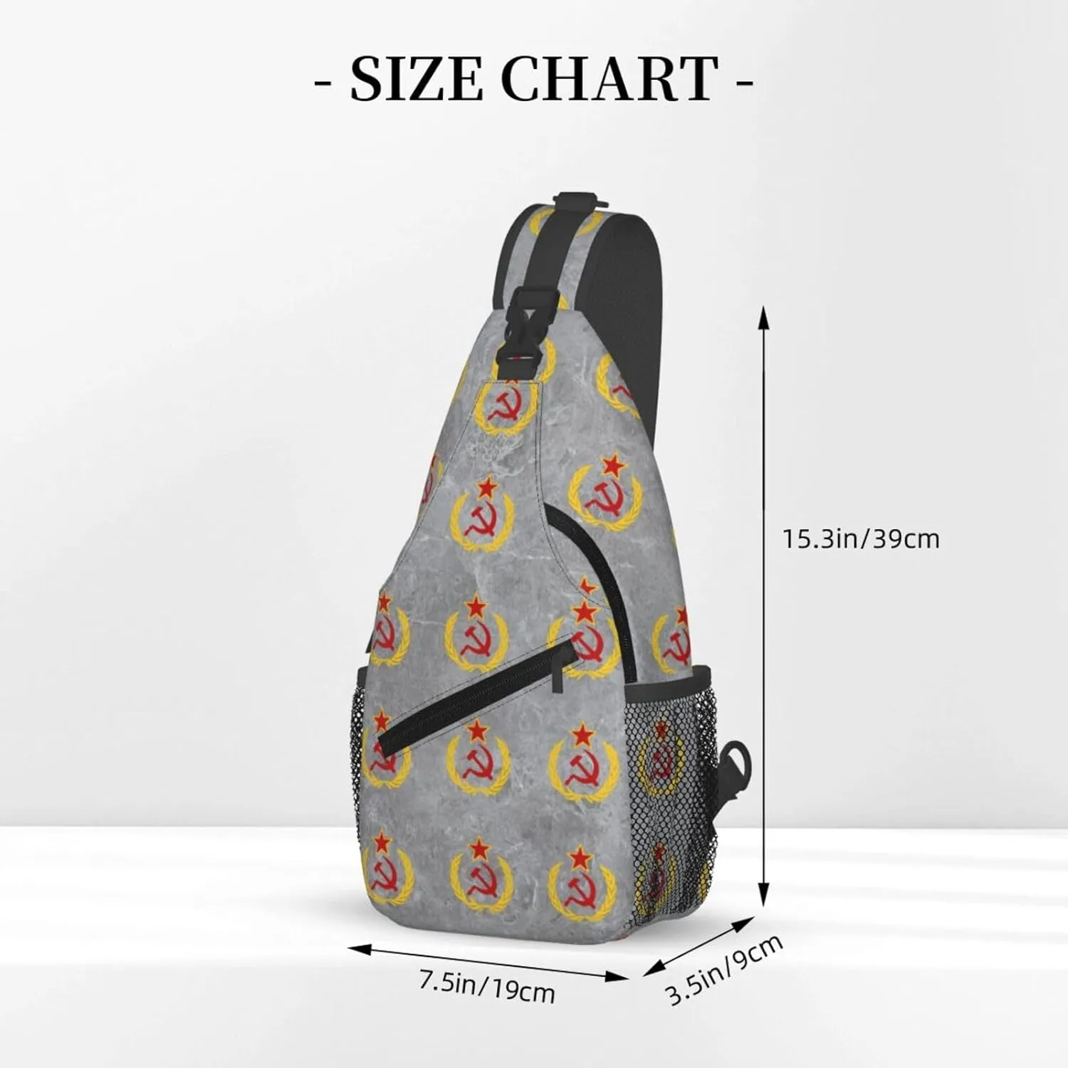 Soviet Union Flag Sling Bag Crossbody Backpack Shoulder Casual Daypack Bag for Men Women