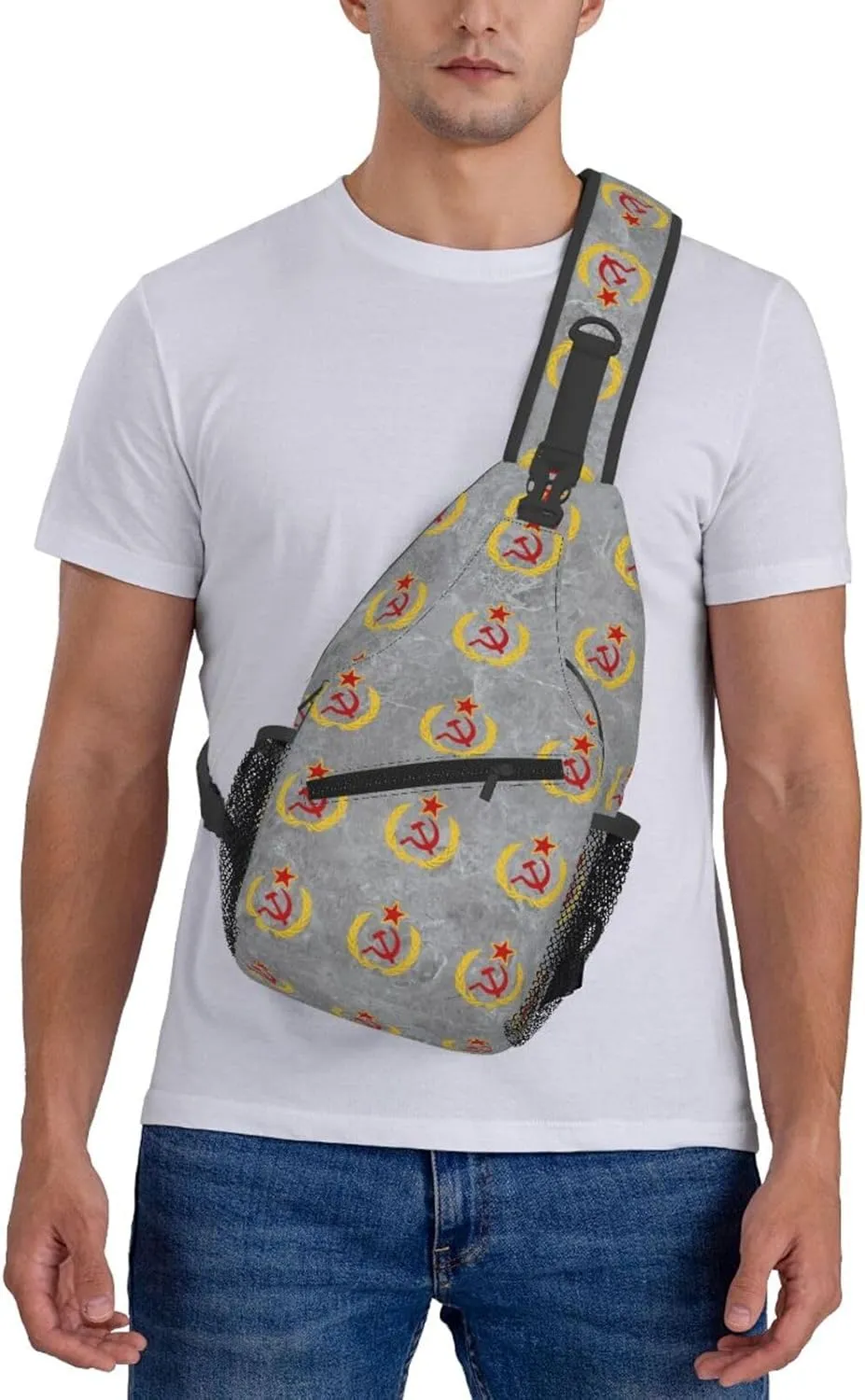 Soviet Union Flag Sling Bag Crossbody Backpack Shoulder Casual Daypack Bag for Men Women
