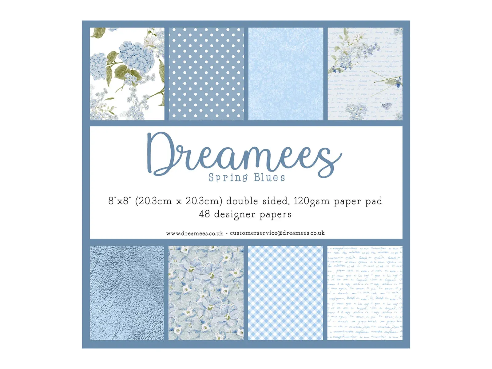 Spring Blues 8x8 Paper Pad