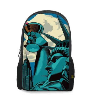 Statue Of Liberty On Drinks Printed Backpacks