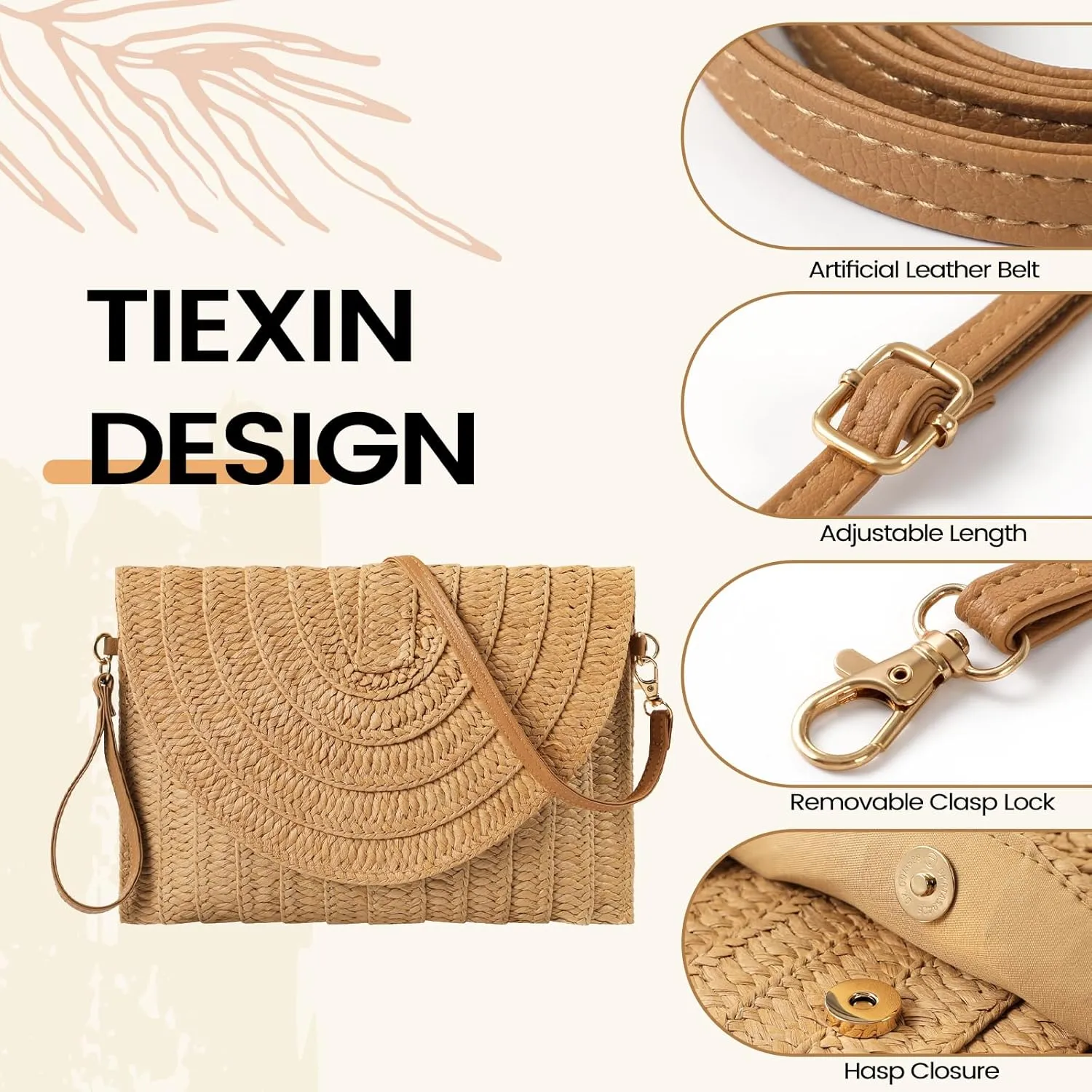 Straw Bags for Women - Straw Crossbody Bags Boho Crossbody Purses for Women Woven Handbags Shoulder Bag 2025