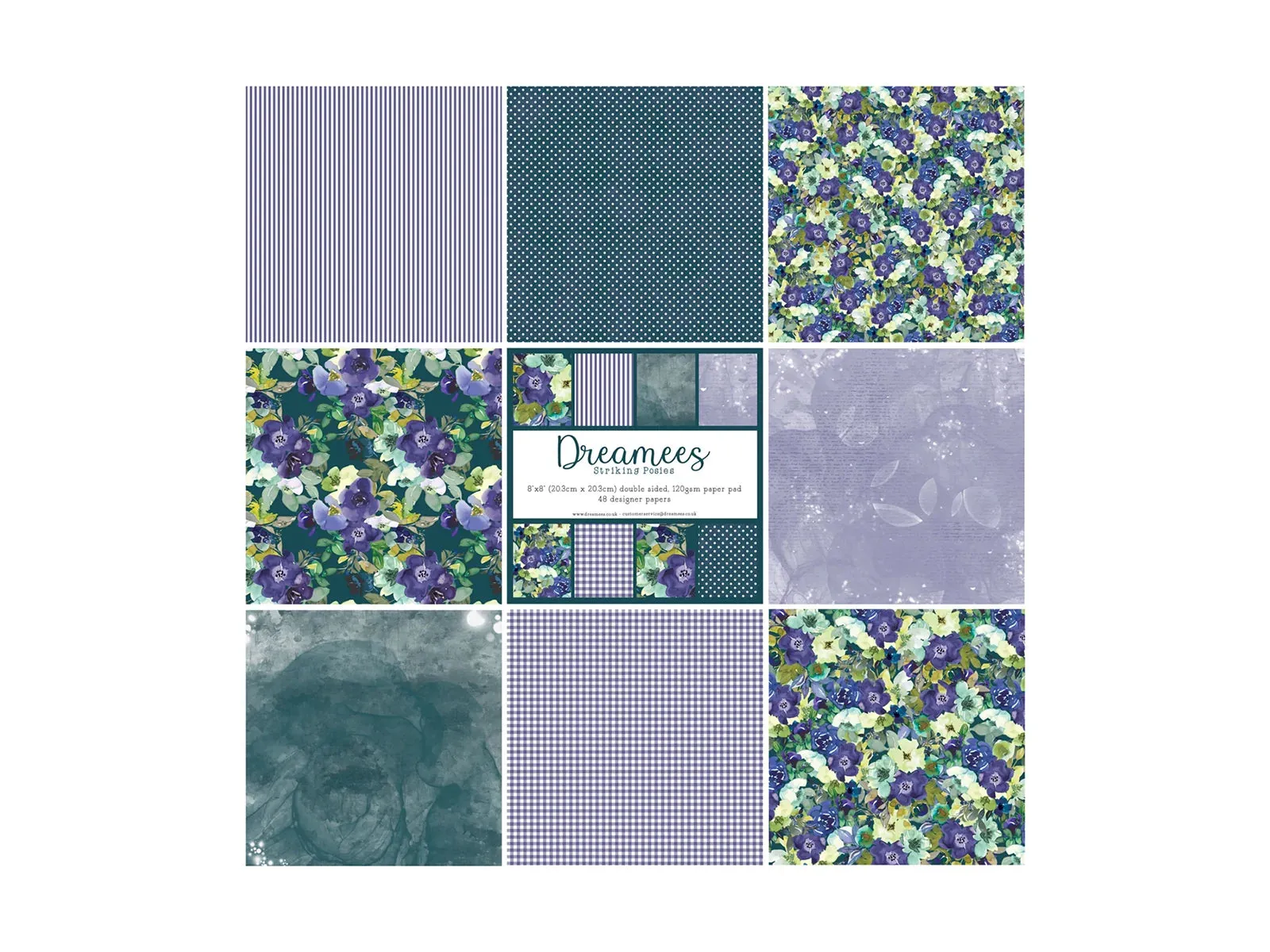Striking Posies 8x8 Paper Pad