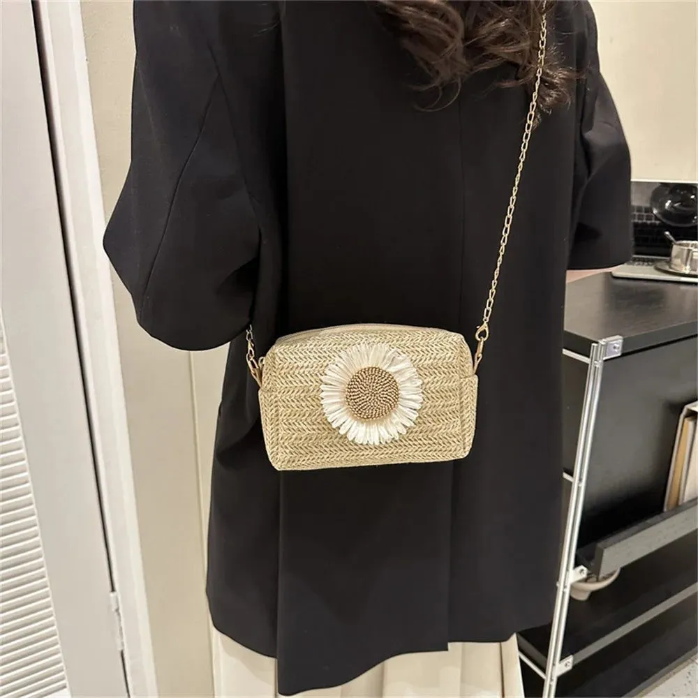Stylish Rattan Woven Straw Handbag for Summer
