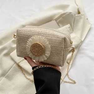 Stylish Rattan Woven Straw Handbag for Summer