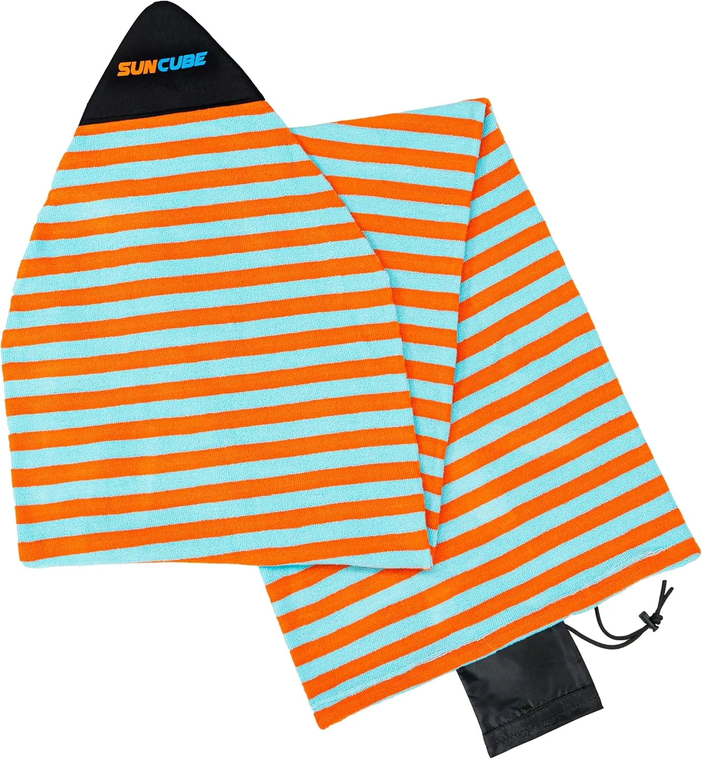 SUN CUBE Surfboard Sock Cover, Surf Bag for Surfing Board, Protective Stretchy Surf Bag Sock Sleeve for Longboard, Hybrid, Shortboard