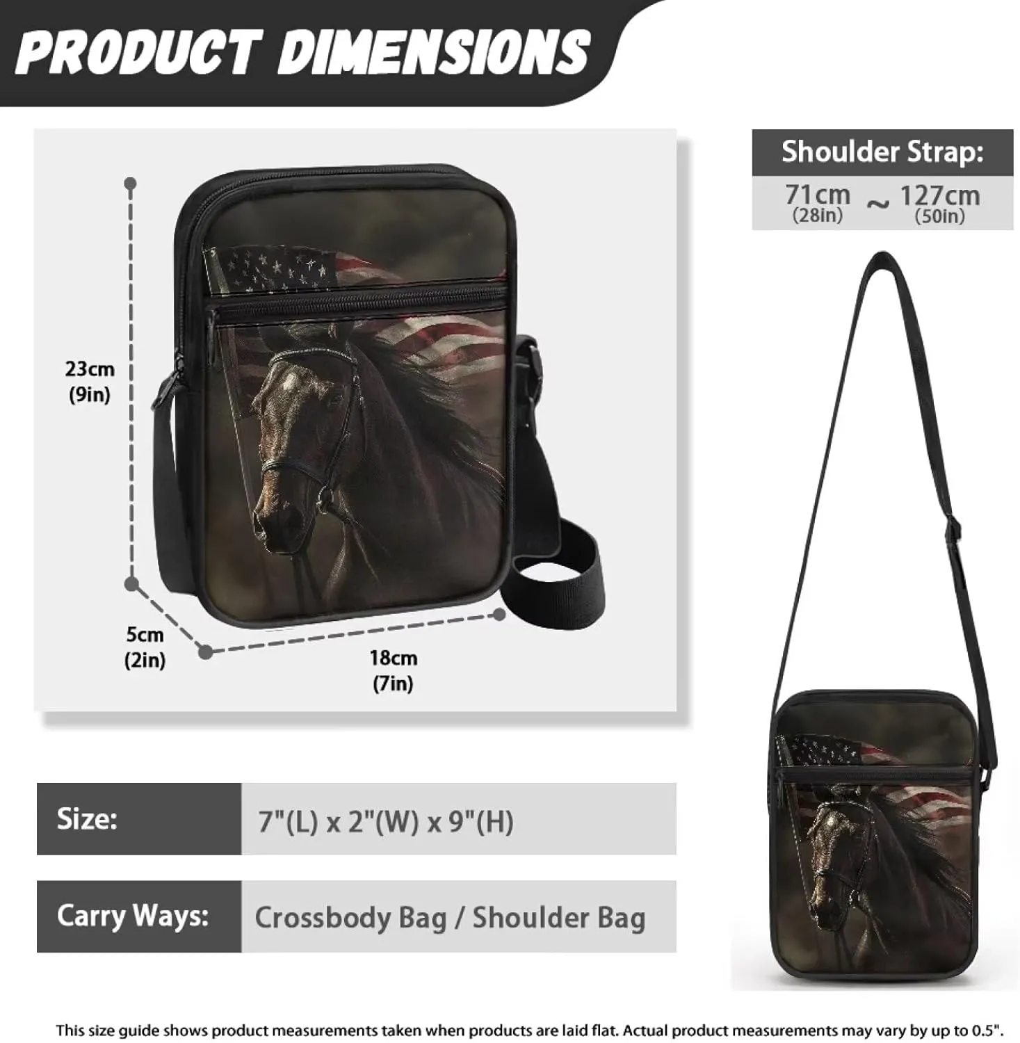 Suobstales Crossbody Bag for Women Men, Small Sling Pack Handbag for Work Business, Lightweight Messenger Shoulder Travel Bag