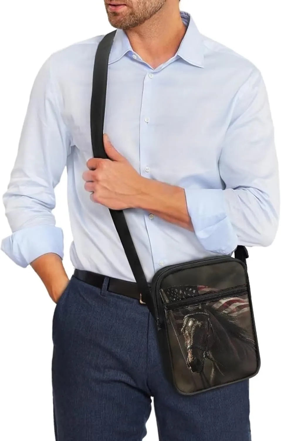 Suobstales Crossbody Bag for Women Men, Small Sling Pack Handbag for Work Business, Lightweight Messenger Shoulder Travel Bag