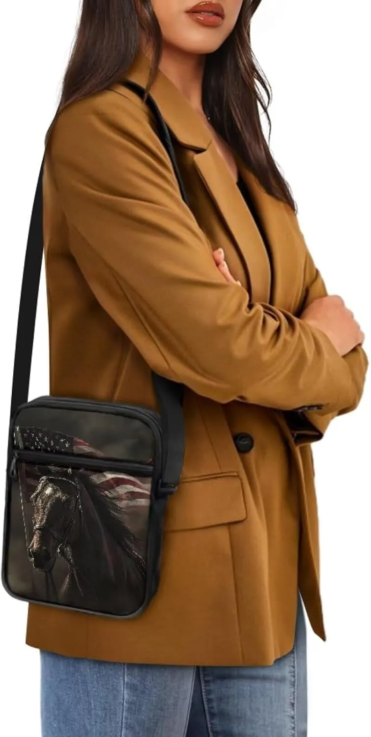 Suobstales Crossbody Bag for Women Men, Small Sling Pack Handbag for Work Business, Lightweight Messenger Shoulder Travel Bag