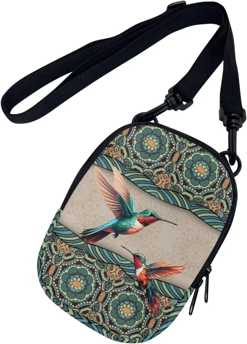 Suobstales Messenger Bag for Women Crossbody Zipper Bag with Adjustable Strap Portable Phone Purse Shoulder Handbag