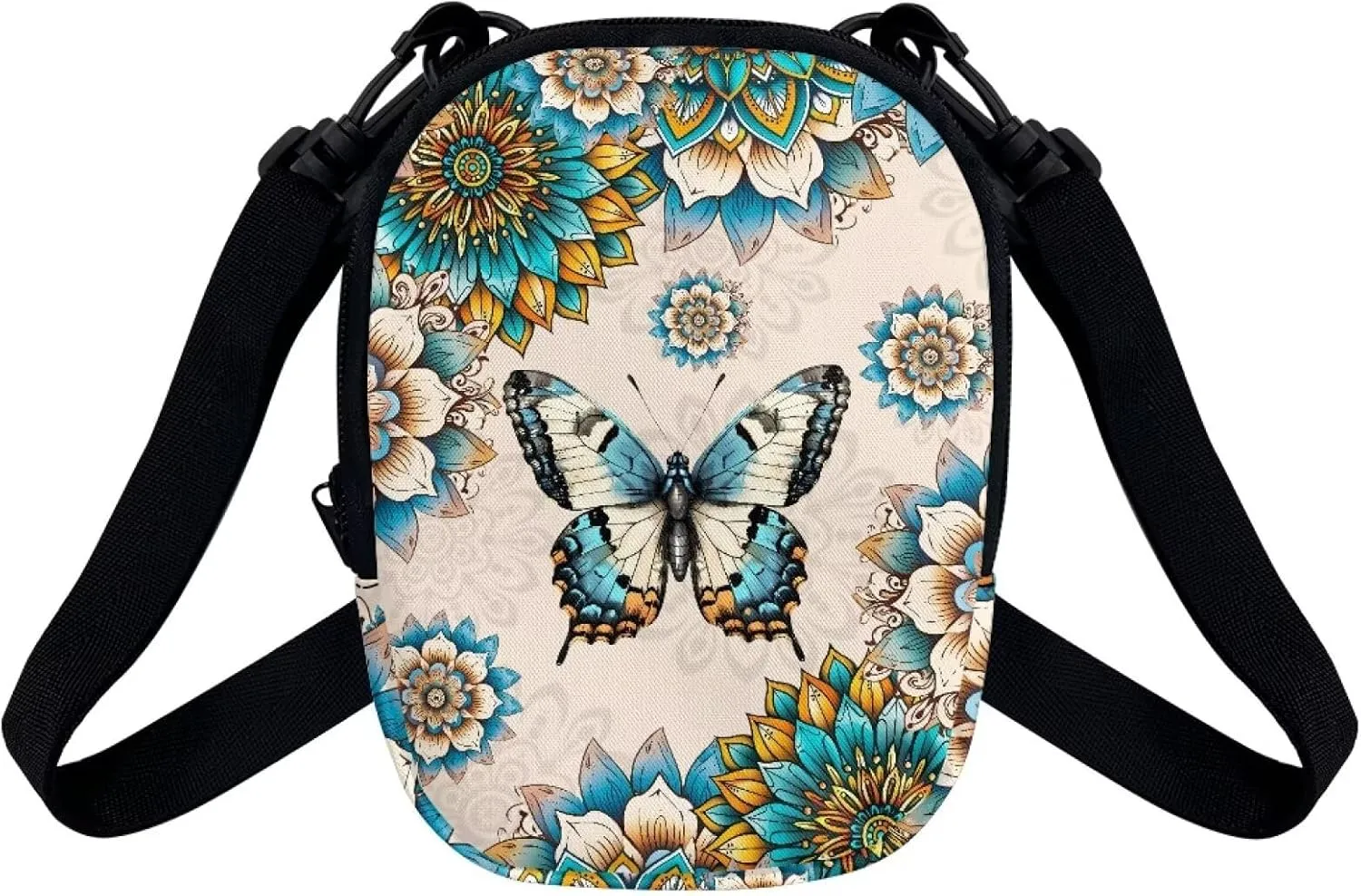 Suobstales Messenger Bag for Women Crossbody Zipper Bag with Adjustable Strap Portable Phone Purse Shoulder Handbag