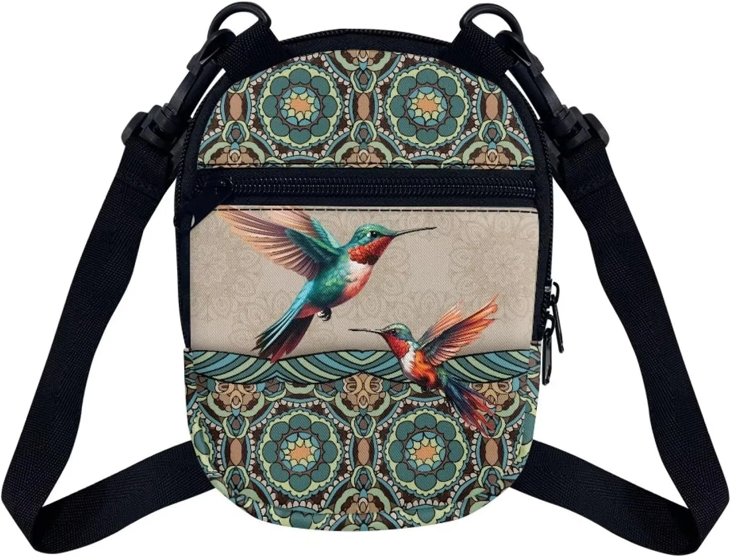 Suobstales Messenger Bag for Women Crossbody Zipper Bag with Adjustable Strap Portable Phone Purse Shoulder Handbag