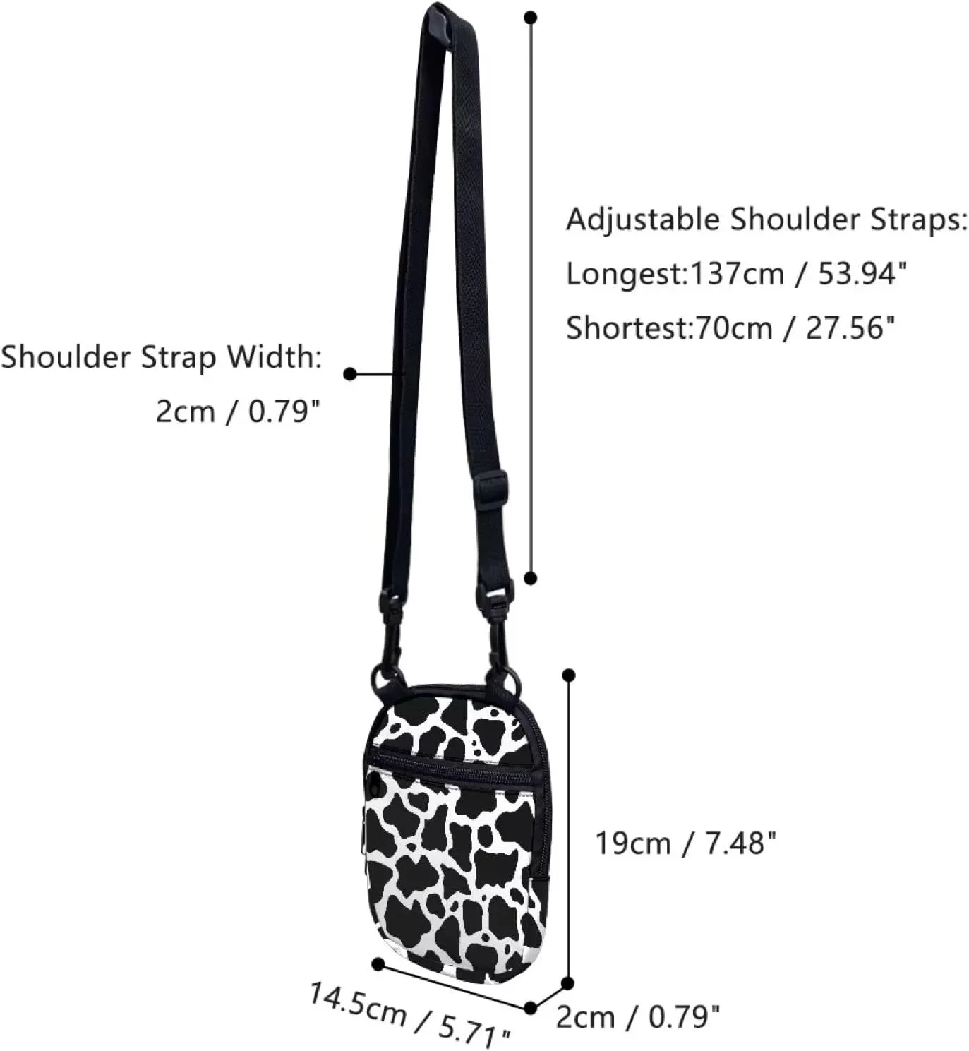 Suobstales Women Messenger Bag Mini Cross-Body Cell Phone Purse Shoulder Strap Wallet Pouch Bag Girls Crossbody Bag