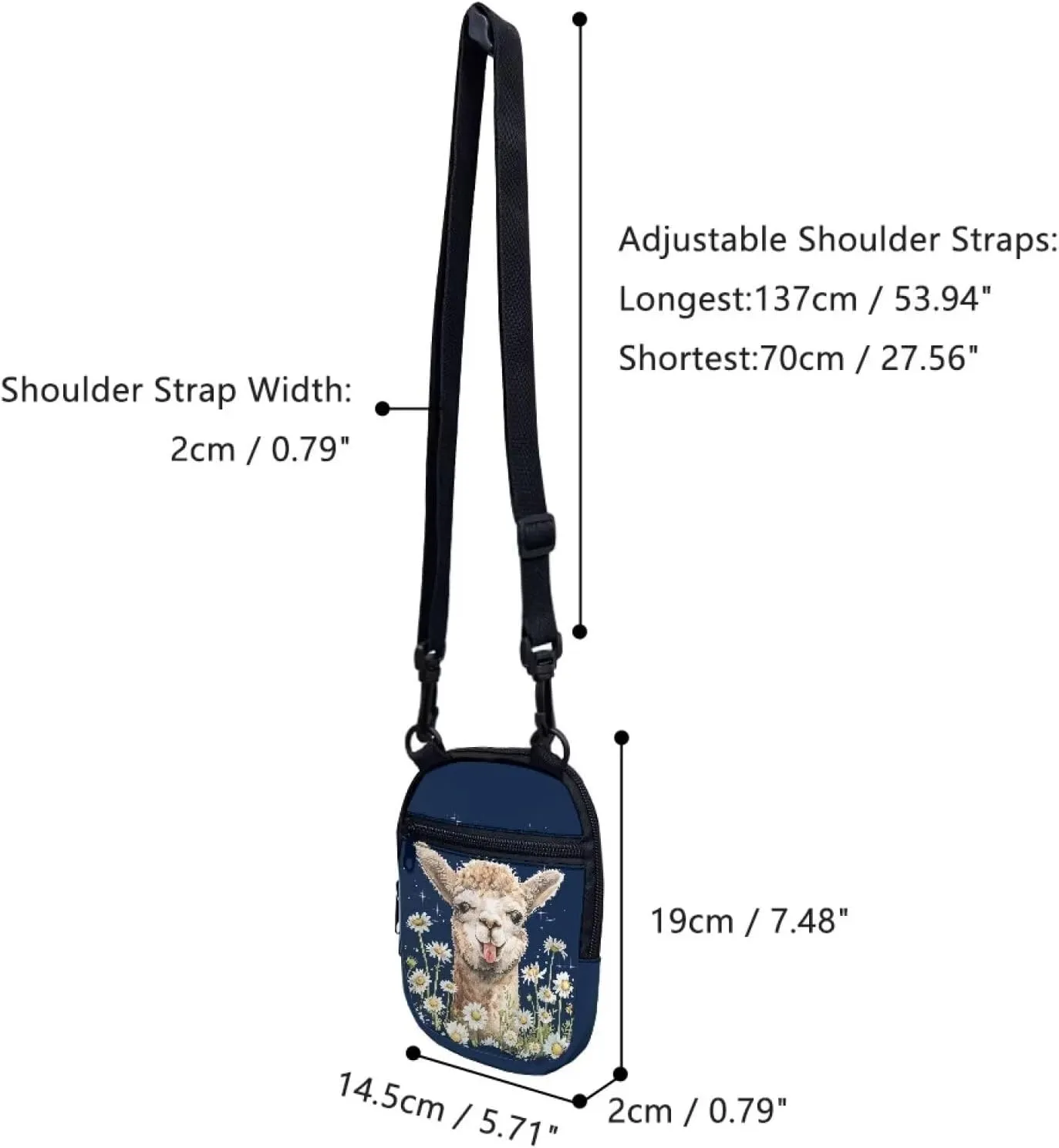 Suobstales Women Messenger Bag Mini Cross-Body Cell Phone Purse Shoulder Strap Wallet Pouch Bag Girls Crossbody Bag