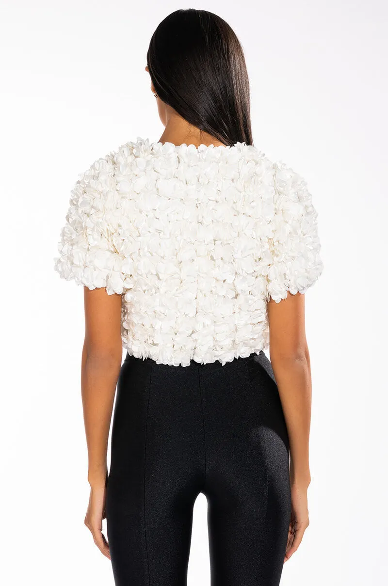 SWEET PARADISE SHORT SLEEVE TIE FRONT TOP