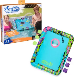 SwimWays Hydro Cornhole, Pool Toys for Kids and Adults, Cornhole Toss Game for Beach, Lake and Swimming Pool, Outdoor Toys for Kids Aged 5 & Up