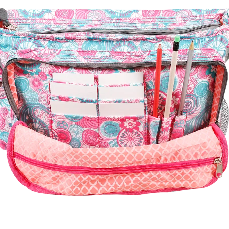 Terry Messenger bag in Blue Raspberry