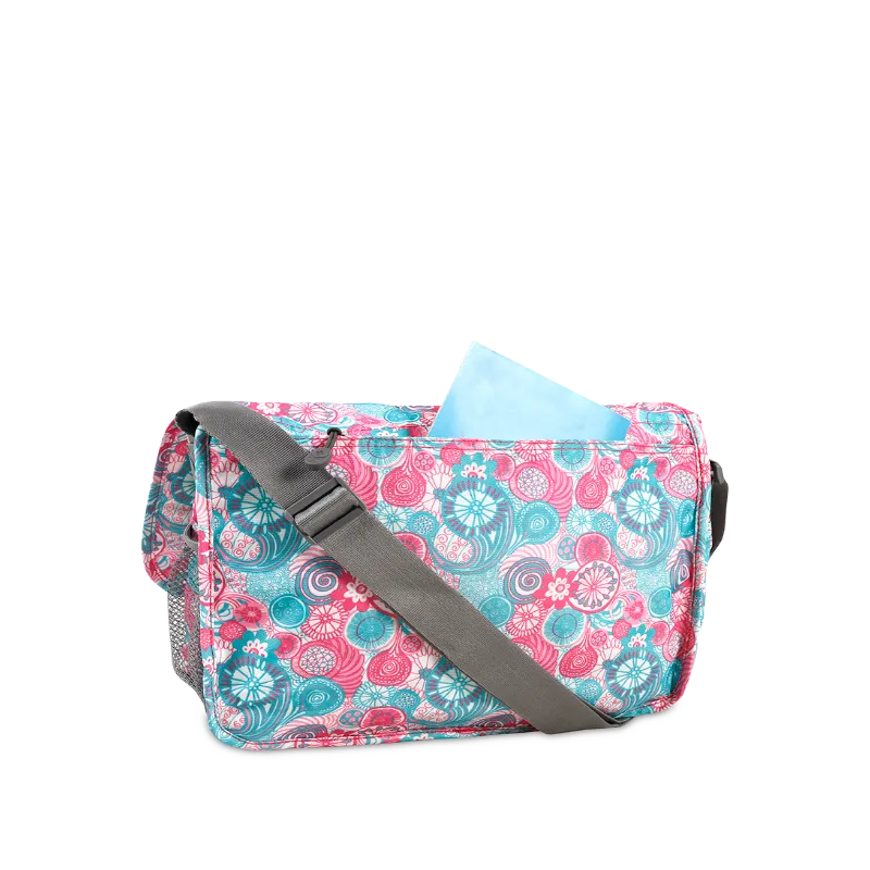 Terry Messenger bag in Blue Raspberry