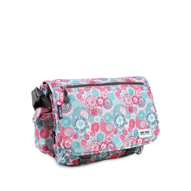 Terry Messenger bag in Blue Raspberry