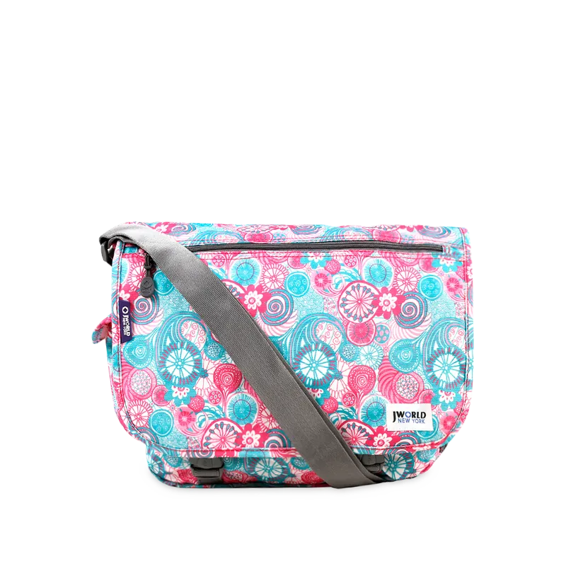 Terry Messenger bag in Blue Raspberry