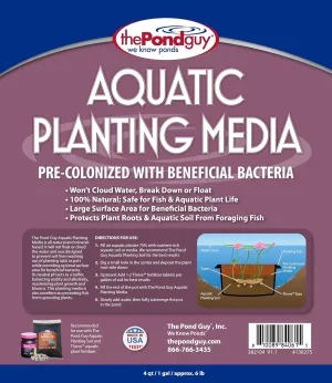 The Pond Guy Planting Media, Outdoor Water Garden Plant Medium, Grow Lily, Lotus & Aquatic Plants, Substrate Seeds Beneficial Microbes, 8 Quarts (2X 4qt/Approx. 6 lb Bags)