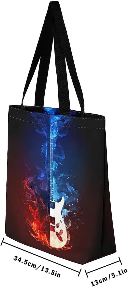 Tiger Canvas Tote Bag for Women,Romantic Rose Flower Tote Bag African Wild Animals Reusable Grocery Shoulder Bag