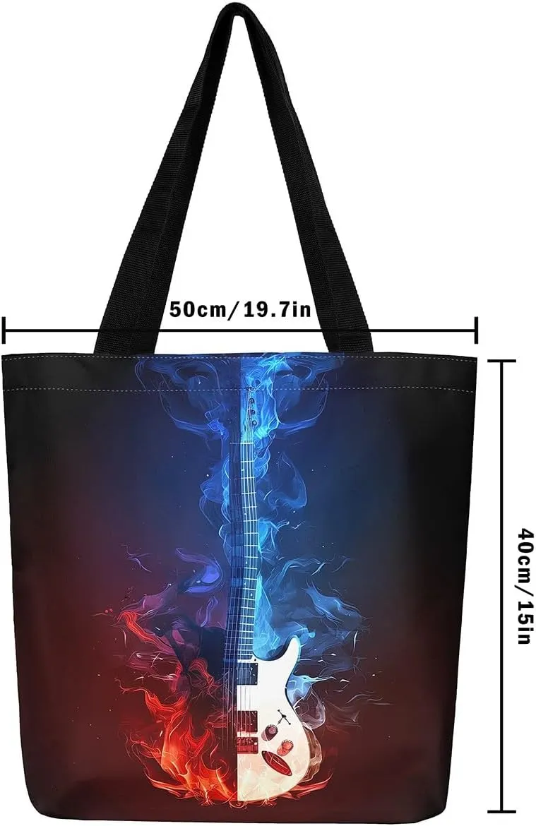 Tiger Canvas Tote Bag for Women,Romantic Rose Flower Tote Bag African Wild Animals Reusable Grocery Shoulder Bag