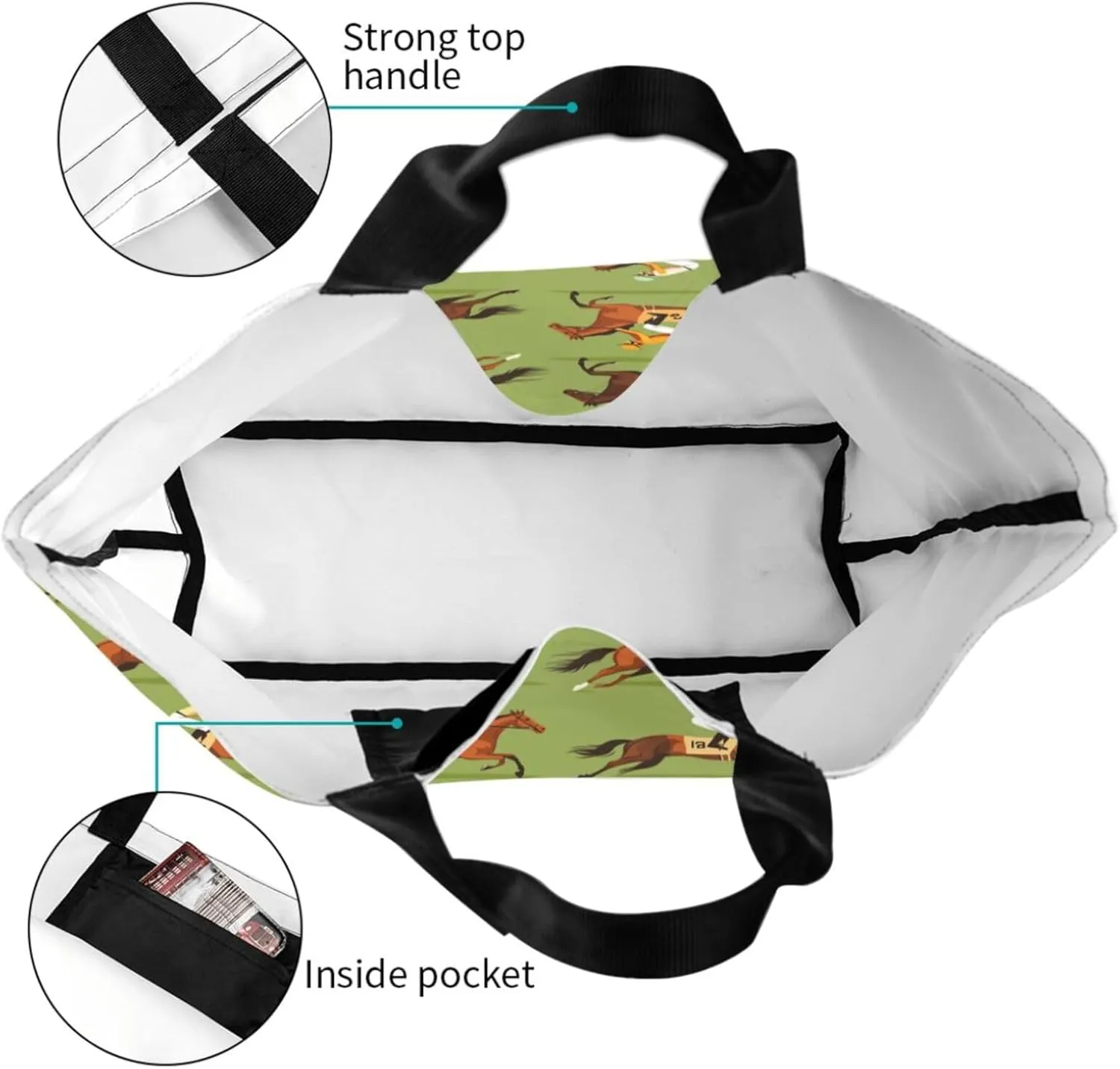 Tote Bag Beach Bag for Women Reusable Grocery Large Shopping Shoulder Bag Travel Handbag