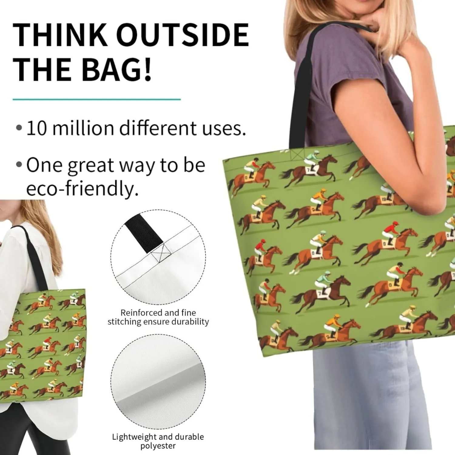 Tote Bag Beach Bag for Women Reusable Grocery Large Shopping Shoulder Bag Travel Handbag