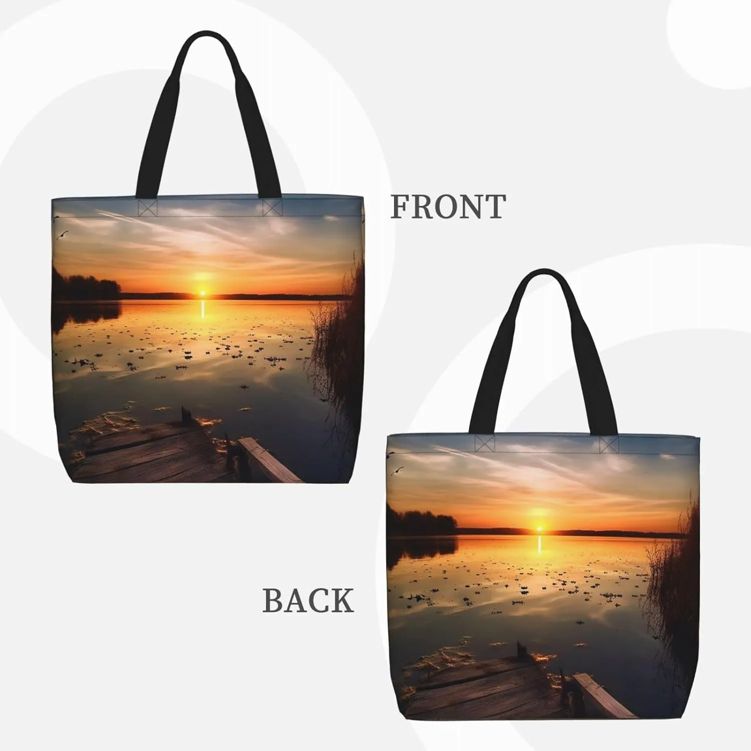 Tote Bag for Women Landscape of Monument Valley Shoulder Bag with Zipper Handbag Large Capacity Reusable Grocery Bag