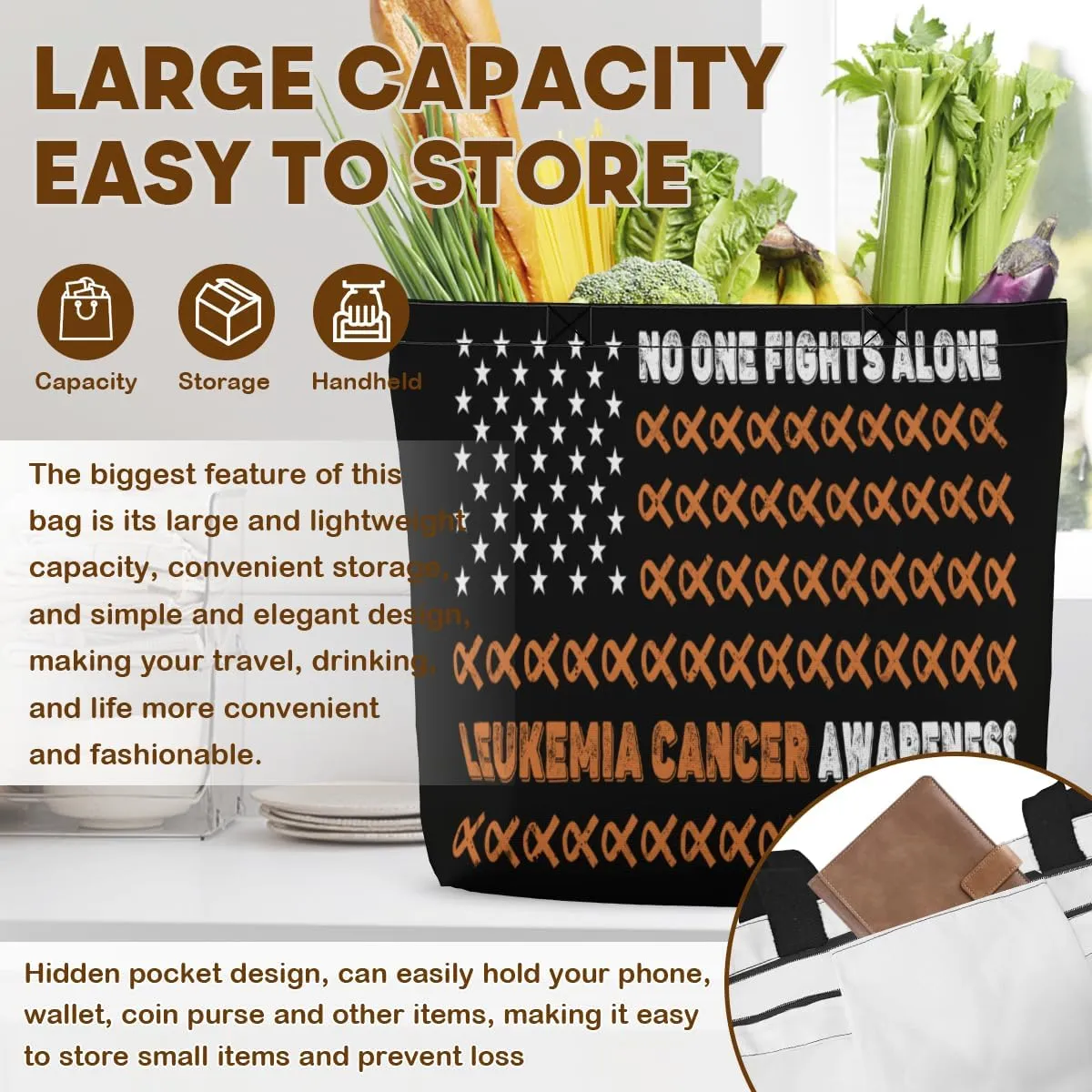Tote Bag for Women Men Large Reusable Beach Shoulder Bags With Zipper for Gym Shopping Travel Gifts Yoga