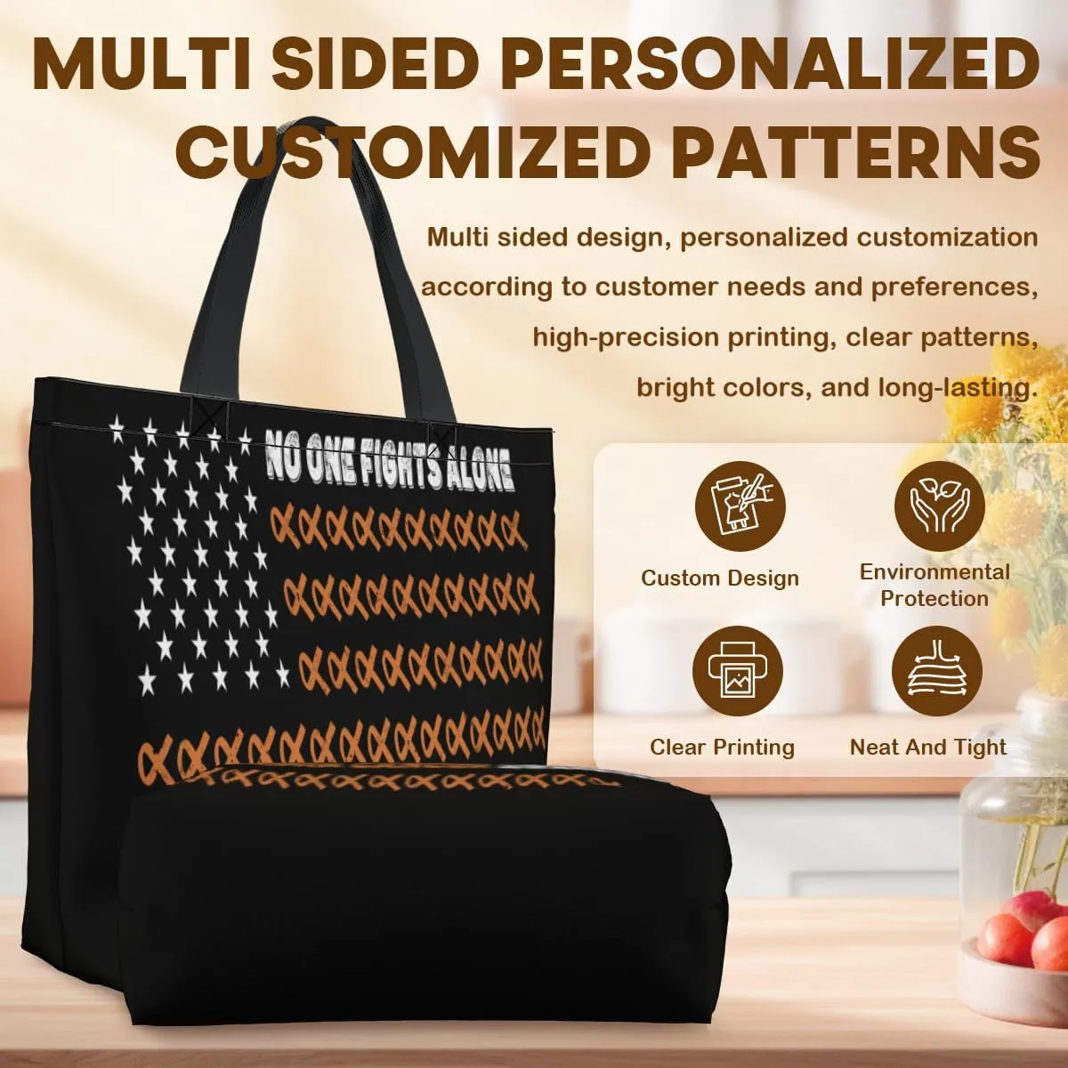 Tote Bag for Women Men Large Reusable Beach Shoulder Bags With Zipper for Gym Shopping Travel Gifts Yoga