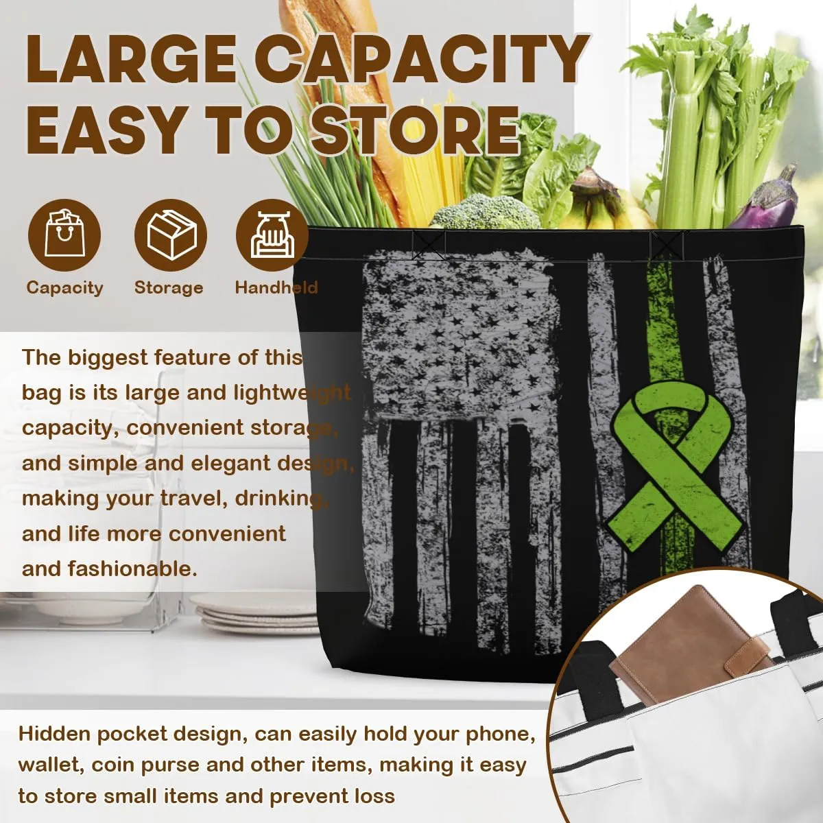 Tote Bag for Women Men Large Reusable Beach Shoulder Bags With Zipper for Gym Shopping Travel Gifts Yoga