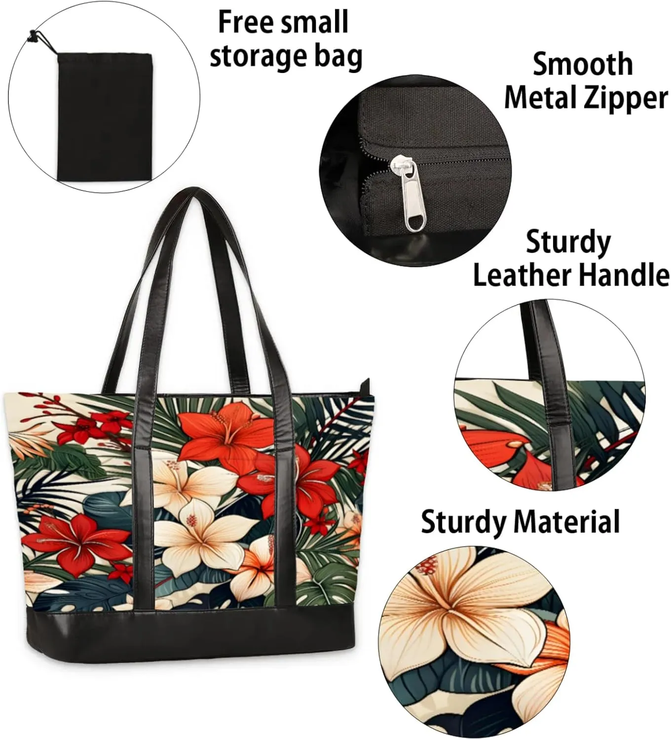 Tote Bag for Women with Zipper, Laptop Tote Bags Laptop Sleeve Case Shoulder Bag Messenger Bags