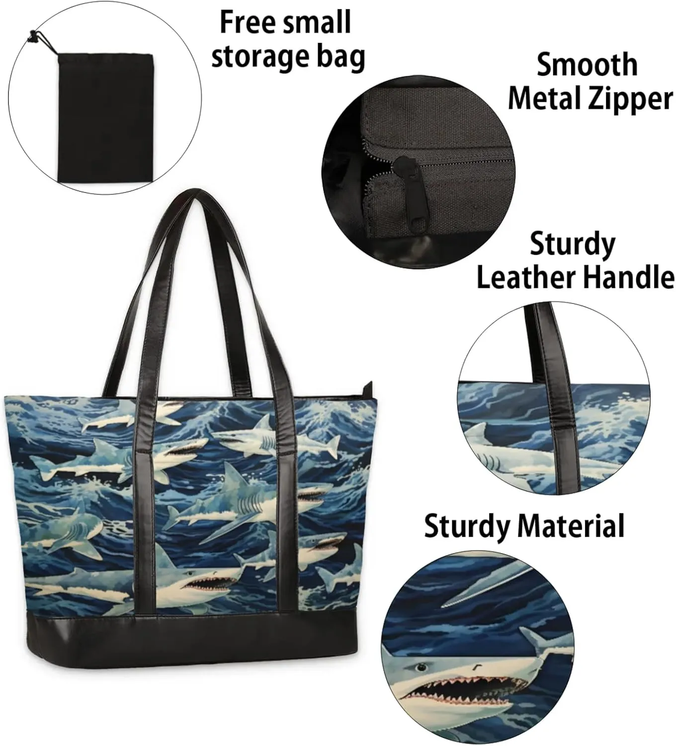 Tote Bag for Women with Zipper, Laptop Tote Bags Laptop Sleeve Case Shoulder Bag Messenger Bags