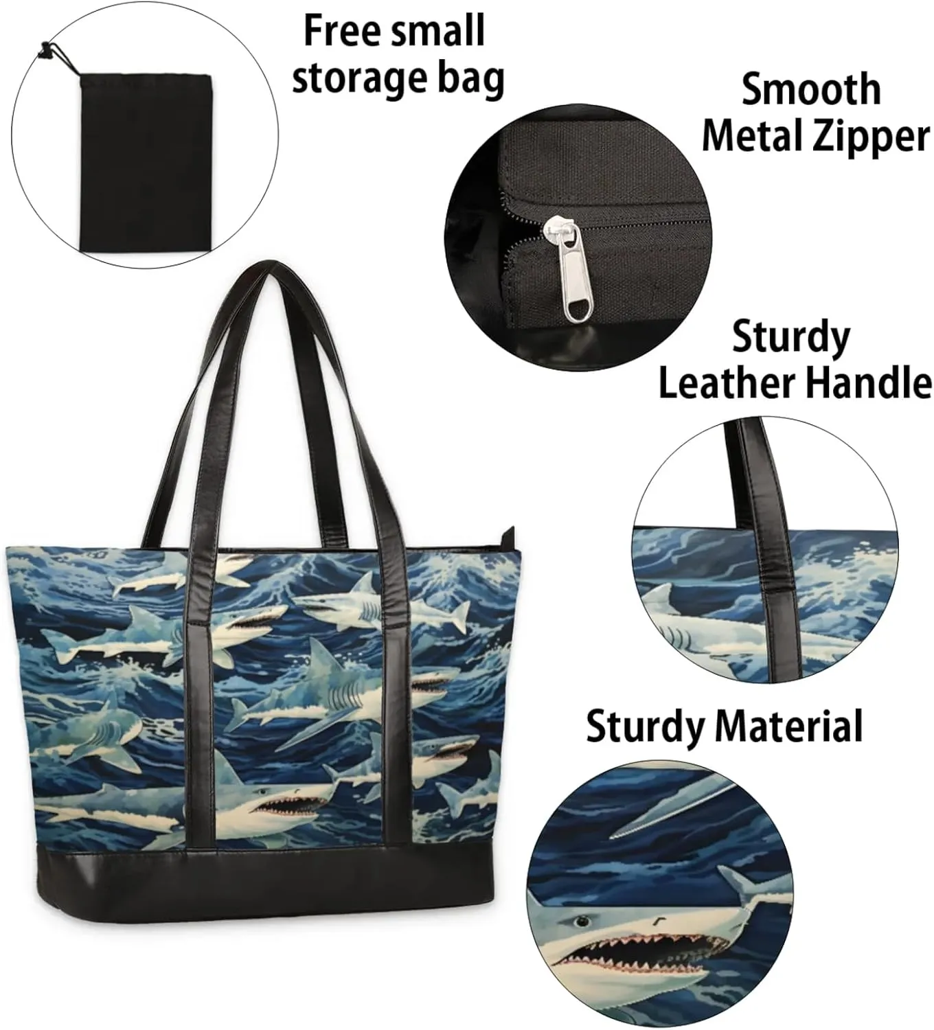 Tote Bag for Women with Zipper, Laptop Tote Bags Laptop Sleeve Case Shoulder Bag Messenger Bags