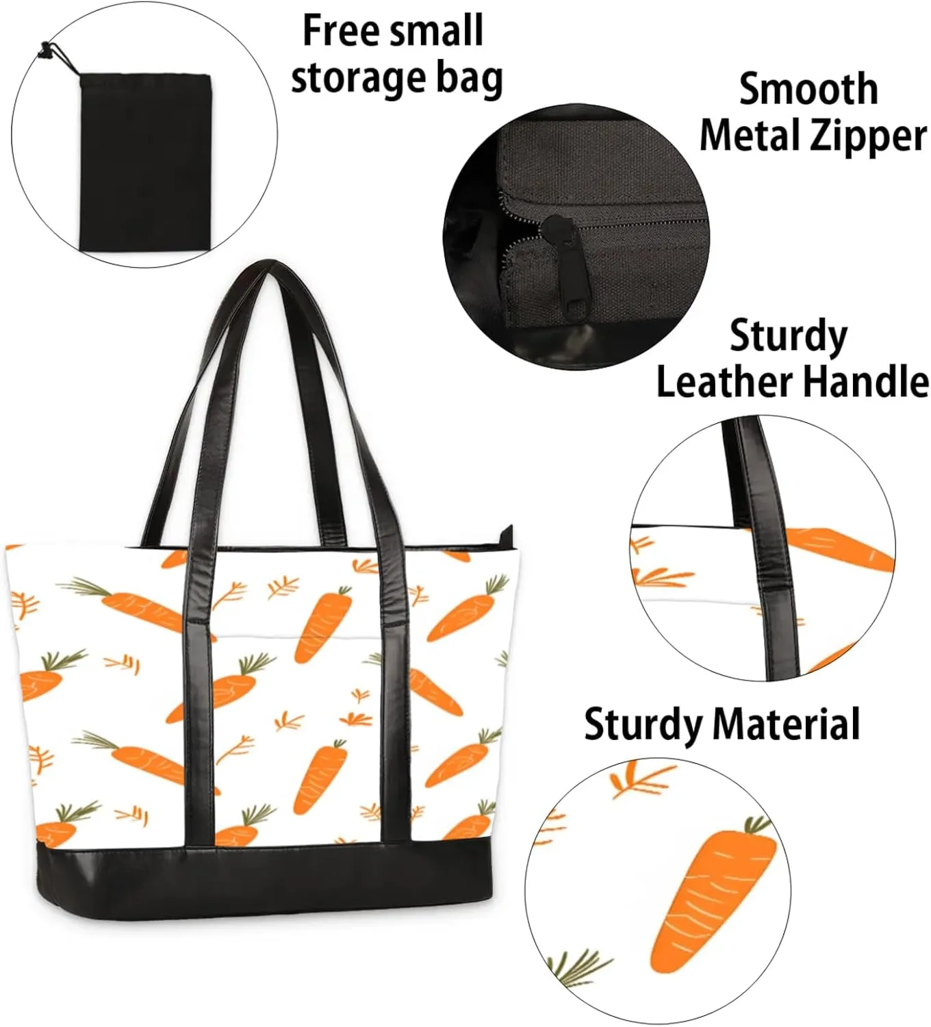 Tote Bag for Women with Zipper, Laptop Tote Bags Laptop Sleeve Case Shoulder Bag Messenger Bags