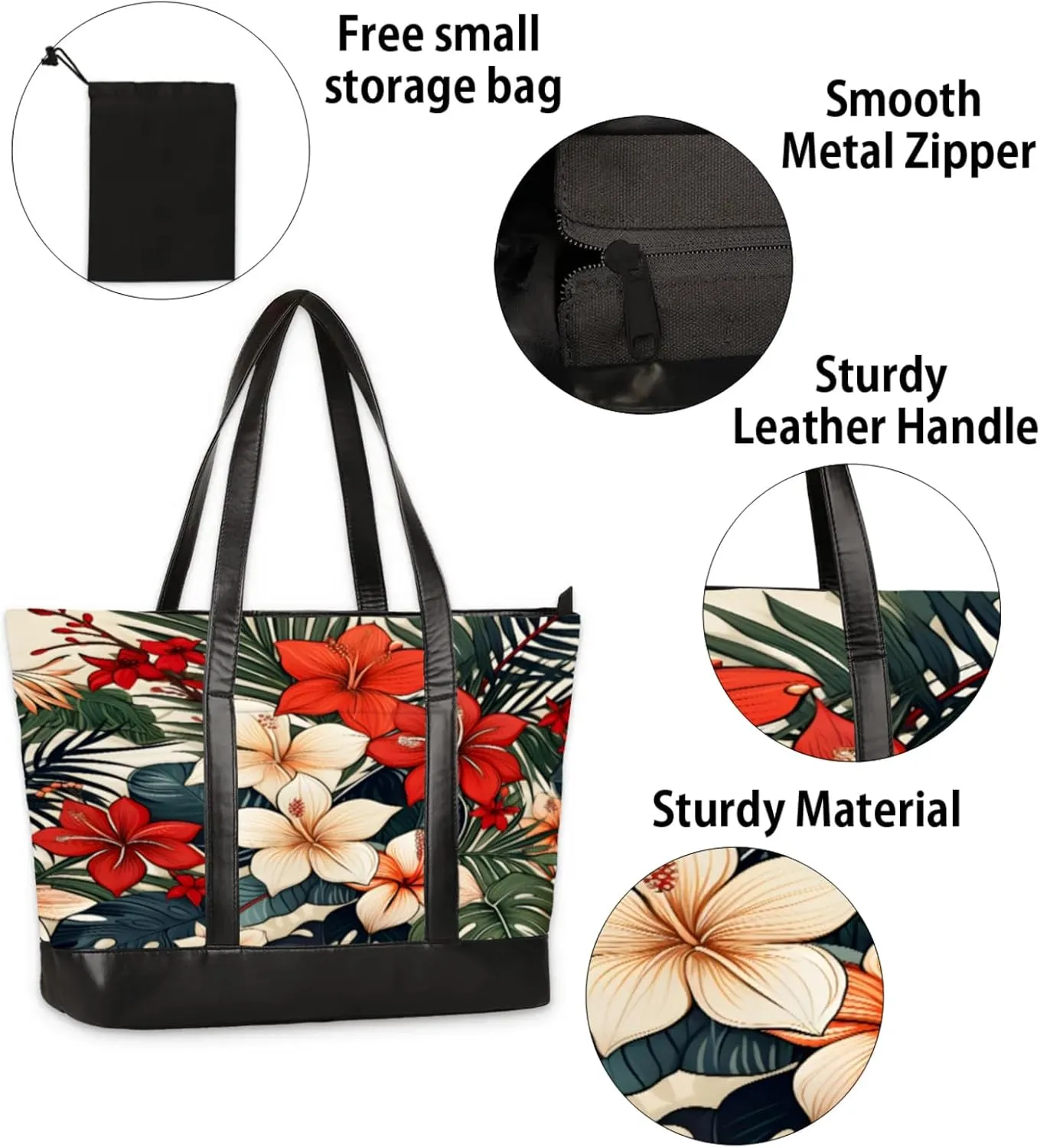 Tote Bag for Women with Zipper, Laptop Tote Bags Laptop Sleeve Case Shoulder Bag Messenger Bags