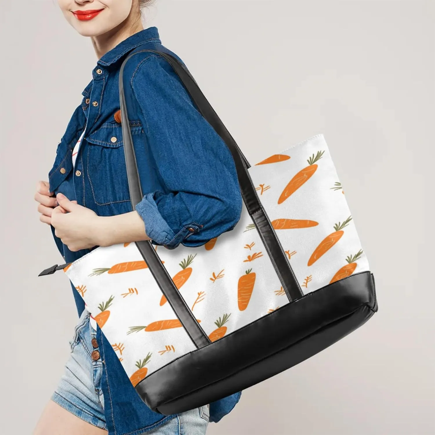Tote Bag for Women with Zipper, Laptop Tote Bags Laptop Sleeve Case Shoulder Bag Messenger Bags