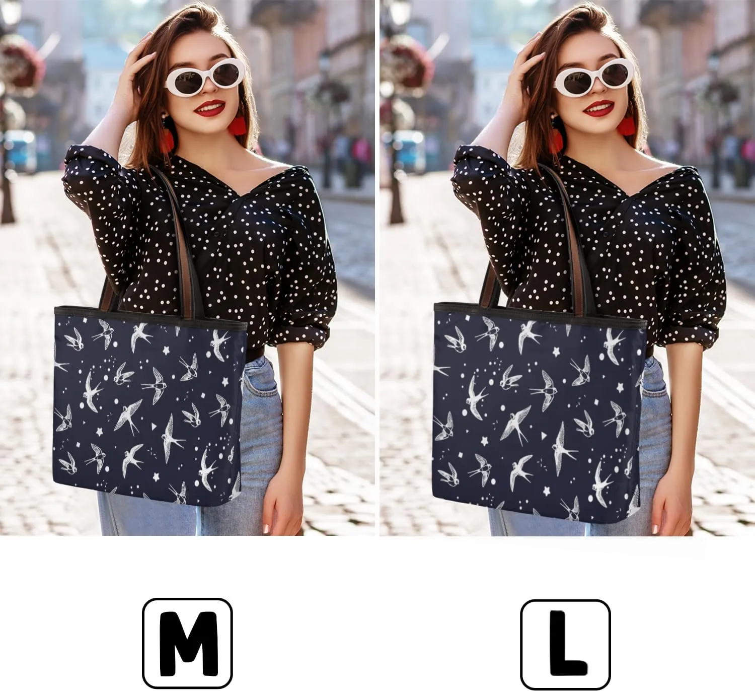 Tote Bag for Women with Zipper Large Capacity Top Handle Casual Shoulder Bag Handbag Reusable Shopping