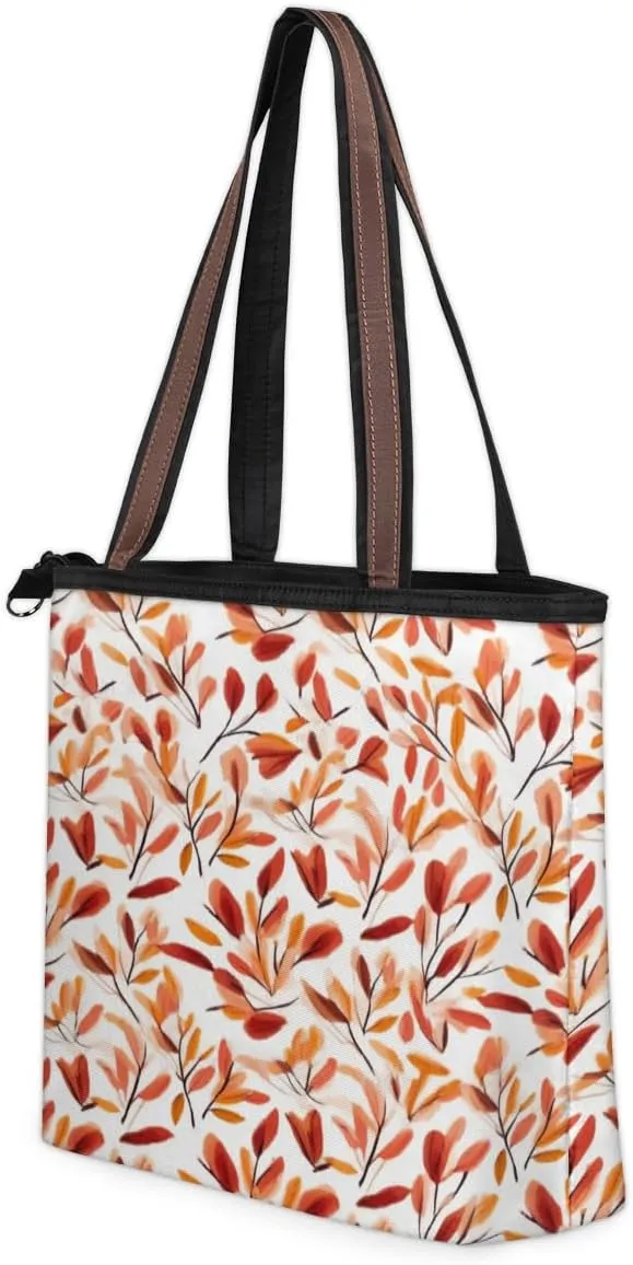 Tote Bag for Women with Zipper Large Capacity Top Handle Casual Shoulder Bag Handbag Reusable Shopping