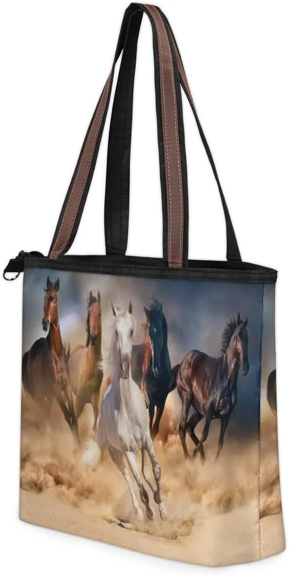 Tote Bag for Women with Zipper Large Capacity Top Handle Casual Shoulder Bag Handbag Reusable Shopping