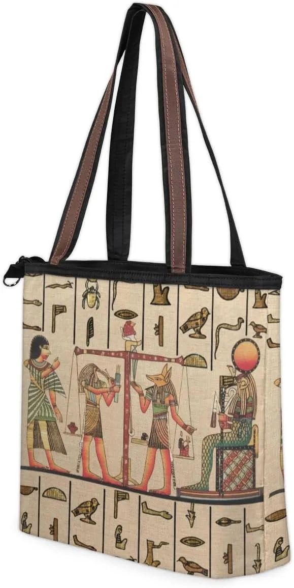 Tote Bag for Women with Zipper Large Capacity Top Handle Casual Shoulder Bag Handbag Reusable Shopping
