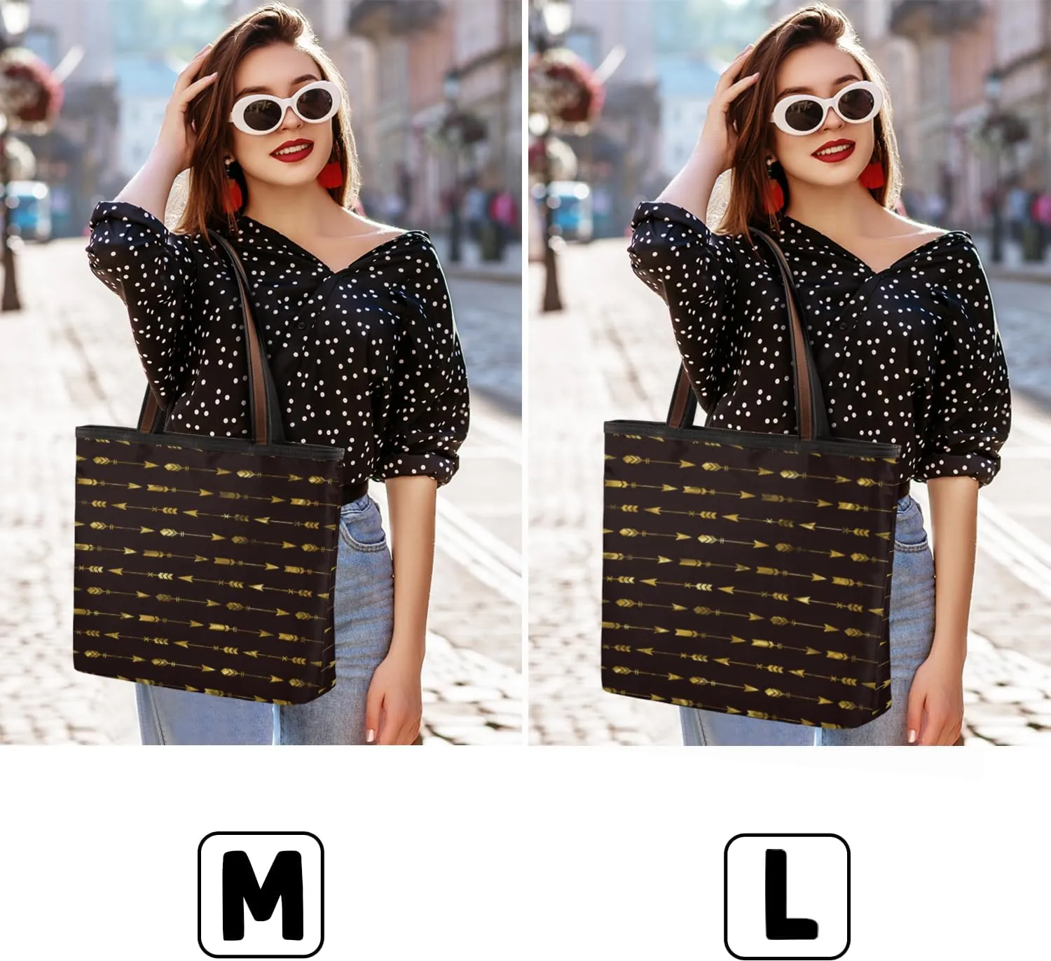 Tote Bag for Women with Zipper Large Capacity Top Handle Casual Shoulder Bag Handbag Reusable Shopping