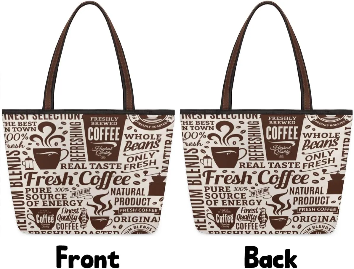 Tote Bag for Women with Zipper Large Capacity Top Handle Casual Shoulder Bag Handbag Reusable Shopping