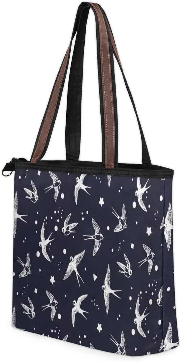 Tote Bag for Women with Zipper Large Capacity Top Handle Casual Shoulder Bag Handbag Reusable Shopping