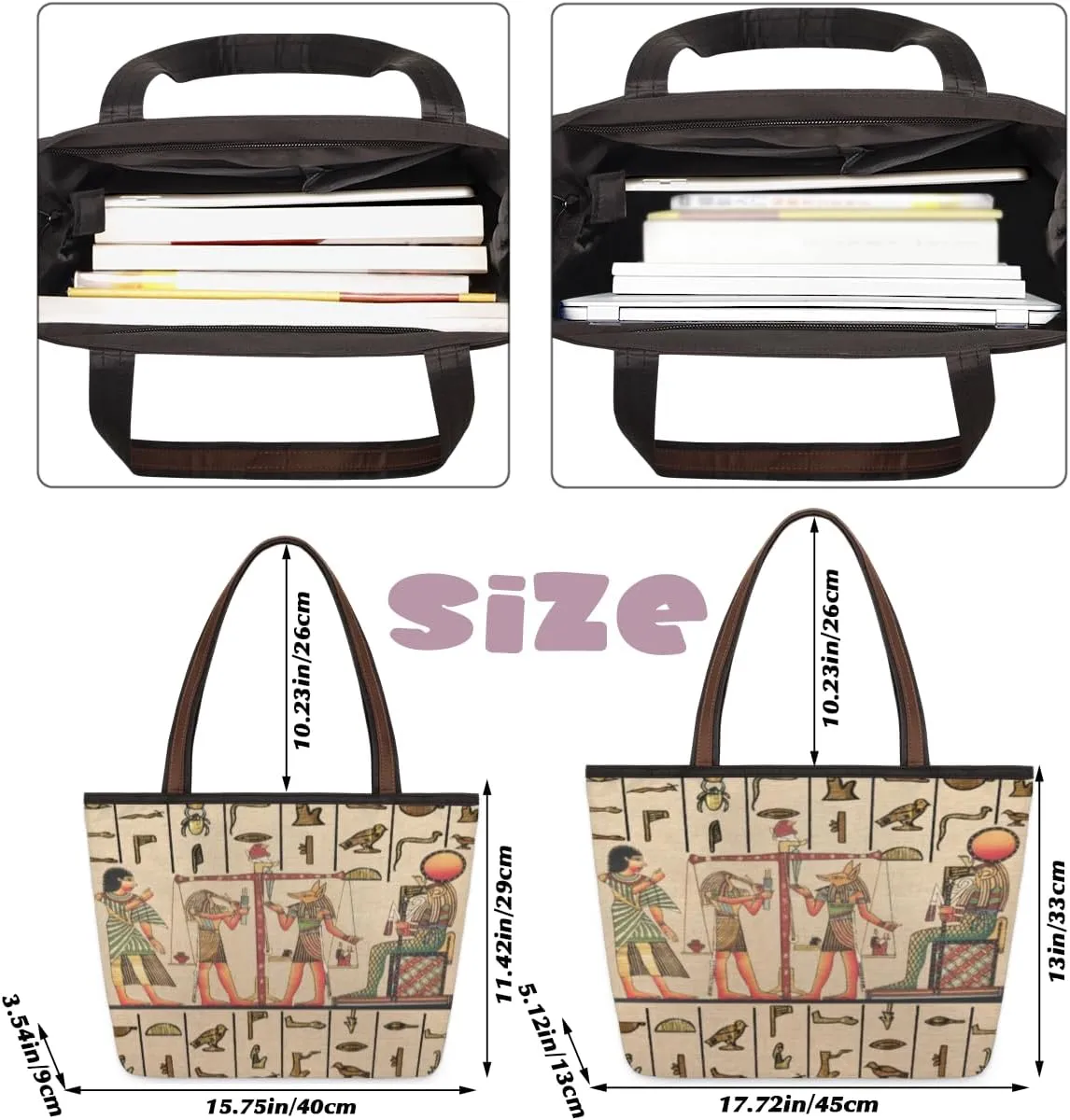 Tote Bag for Women with Zipper Large Capacity Top Handle Casual Shoulder Bag Handbag Reusable Shopping