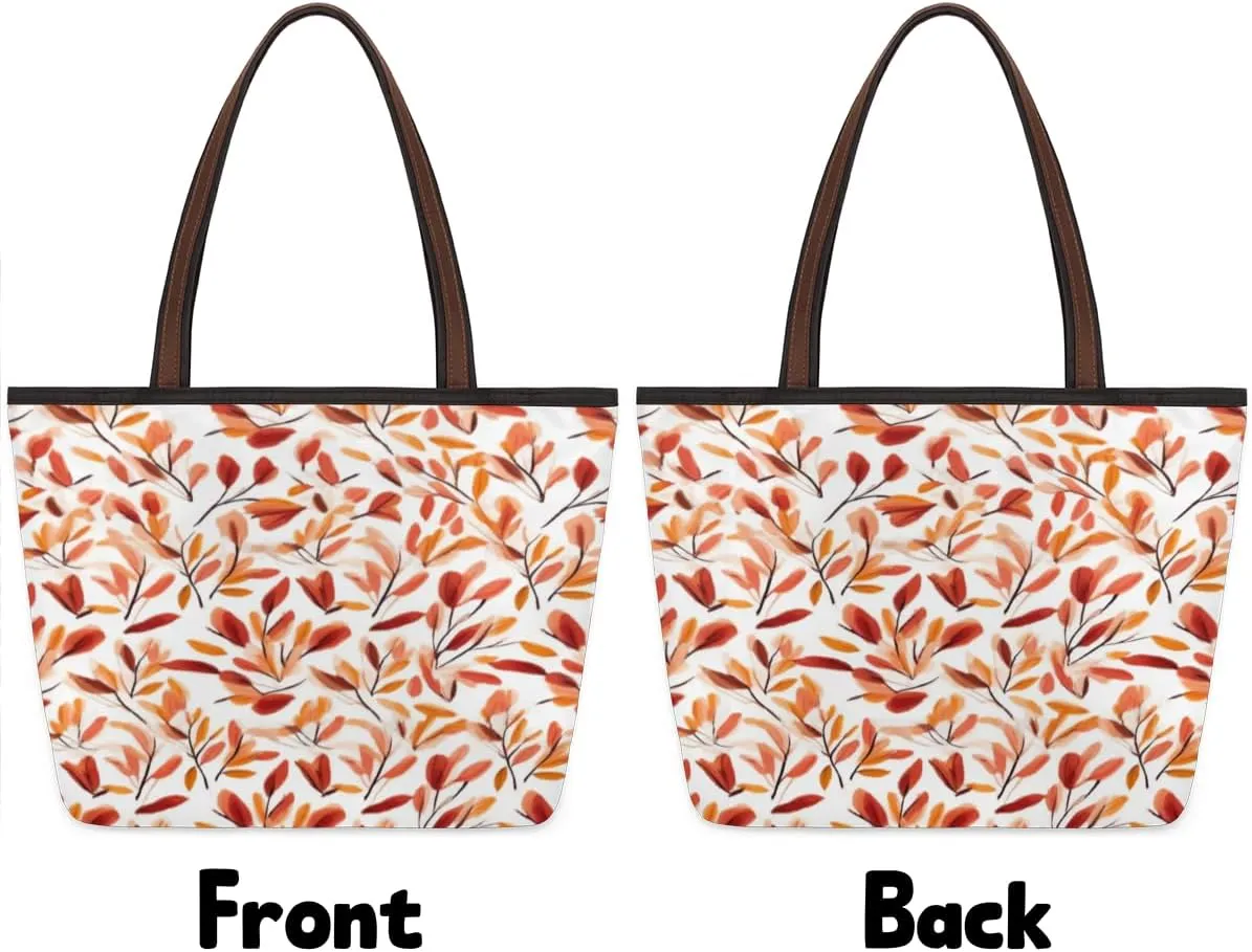 Tote Bag for Women with Zipper Large Capacity Top Handle Casual Shoulder Bag Handbag Reusable Shopping
