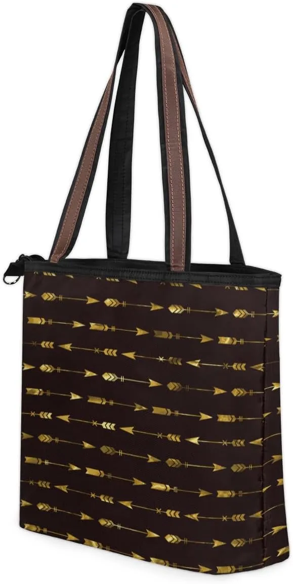 Tote Bag for Women with Zipper Large Capacity Top Handle Casual Shoulder Bag Handbag Reusable Shopping